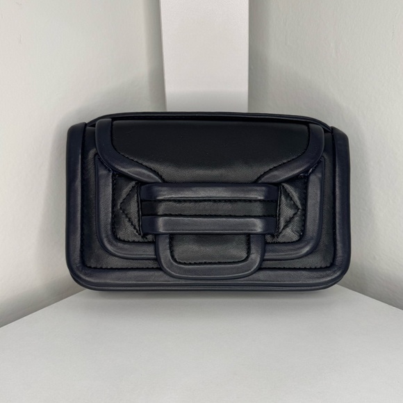 Pierre Hardy Black Leather Structured Clutch | Luxury Designer Bag - Picture 6 of 9